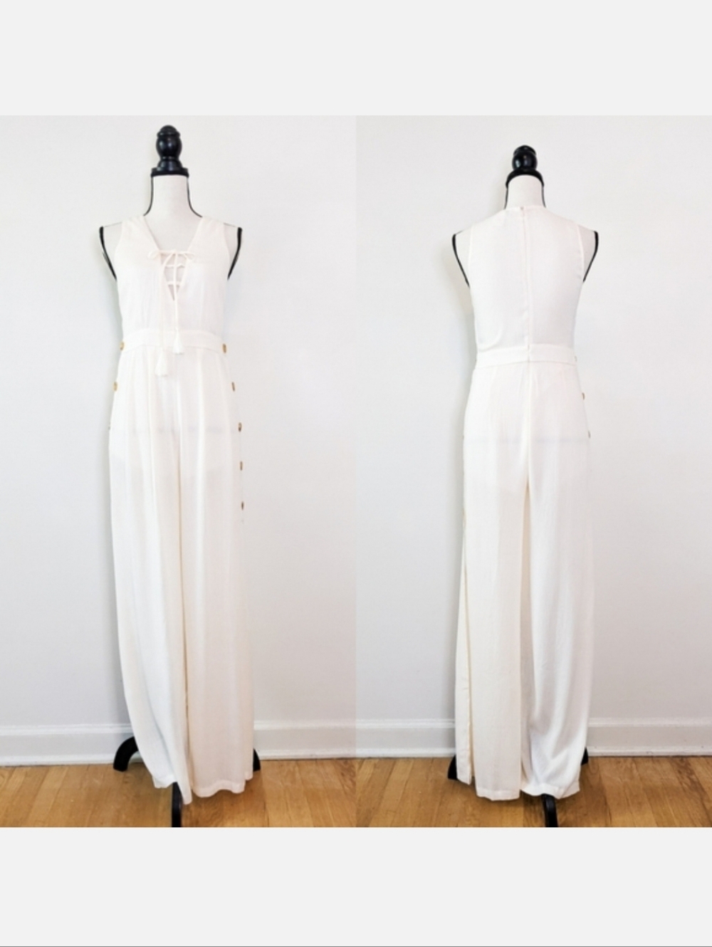 🦋LAST🦋 NWT Flying Tomato Ivory Gauze Jumpsuit, Size Small